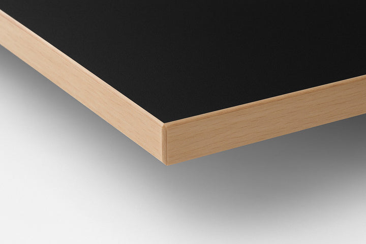 Schwarze Tischplatte 1600 x 800 mm für Eiermann Tischgestell