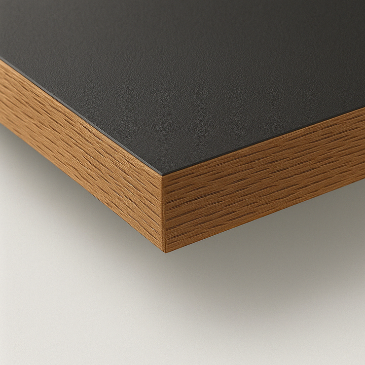 Schwarze Tischplatte 1600 x 800 mm für Eiermann Tischgestell