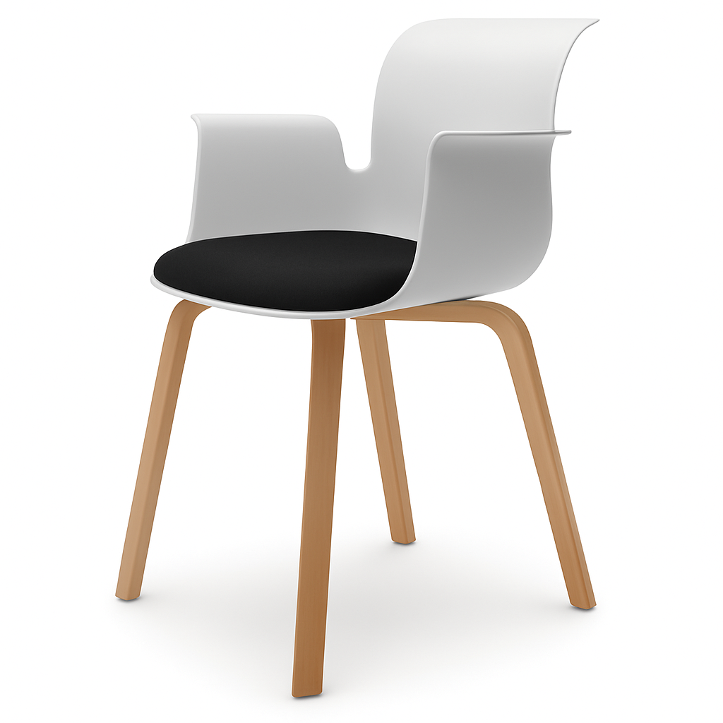 Pro Armchair Vierbeinholzgestell von Flötotto