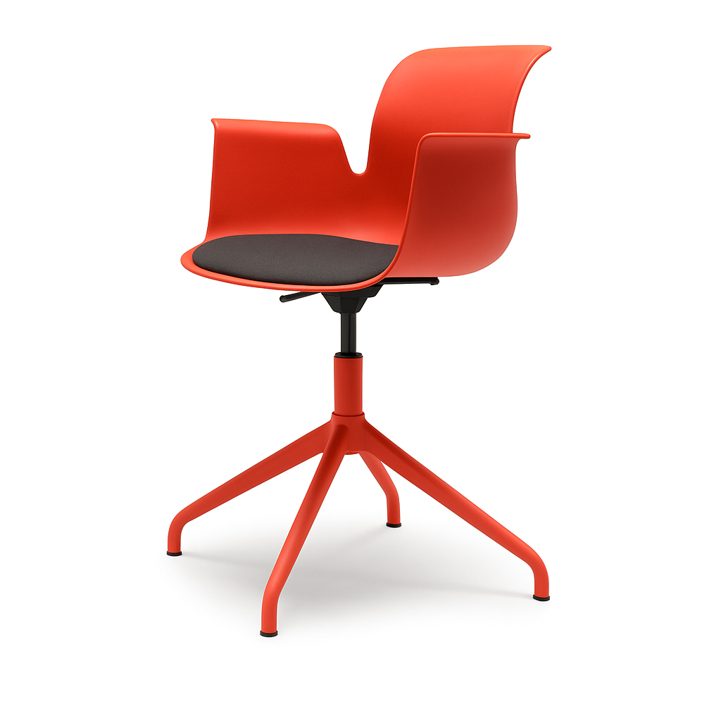Pro Armchair Viersternalugestell farbig pulverbeschichtet von Flötotto