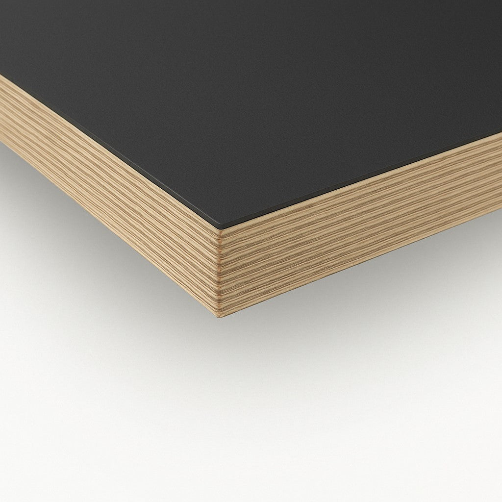 Schwarze Tischplatte 1400 x 800 mm für Eiermann Tischgestell