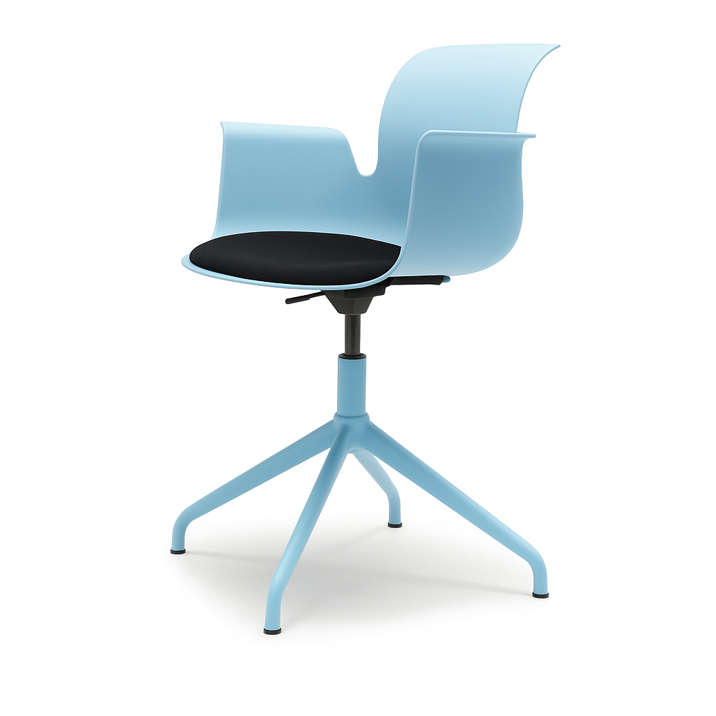 Pro Armchair Viersternalugestell farbig pulverbeschichtet von Flötotto