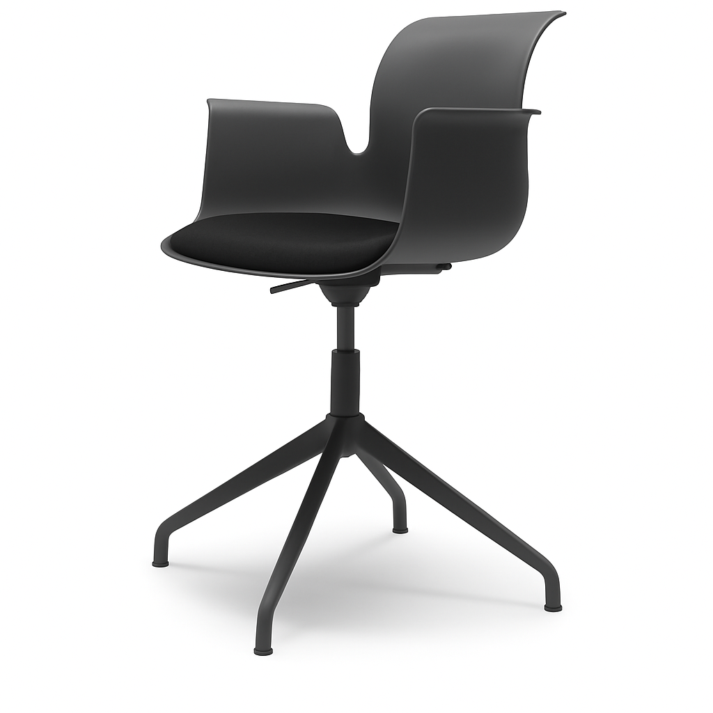 Pro Armchair Viersternalugestell farbig pulverbeschichtet von Flötotto