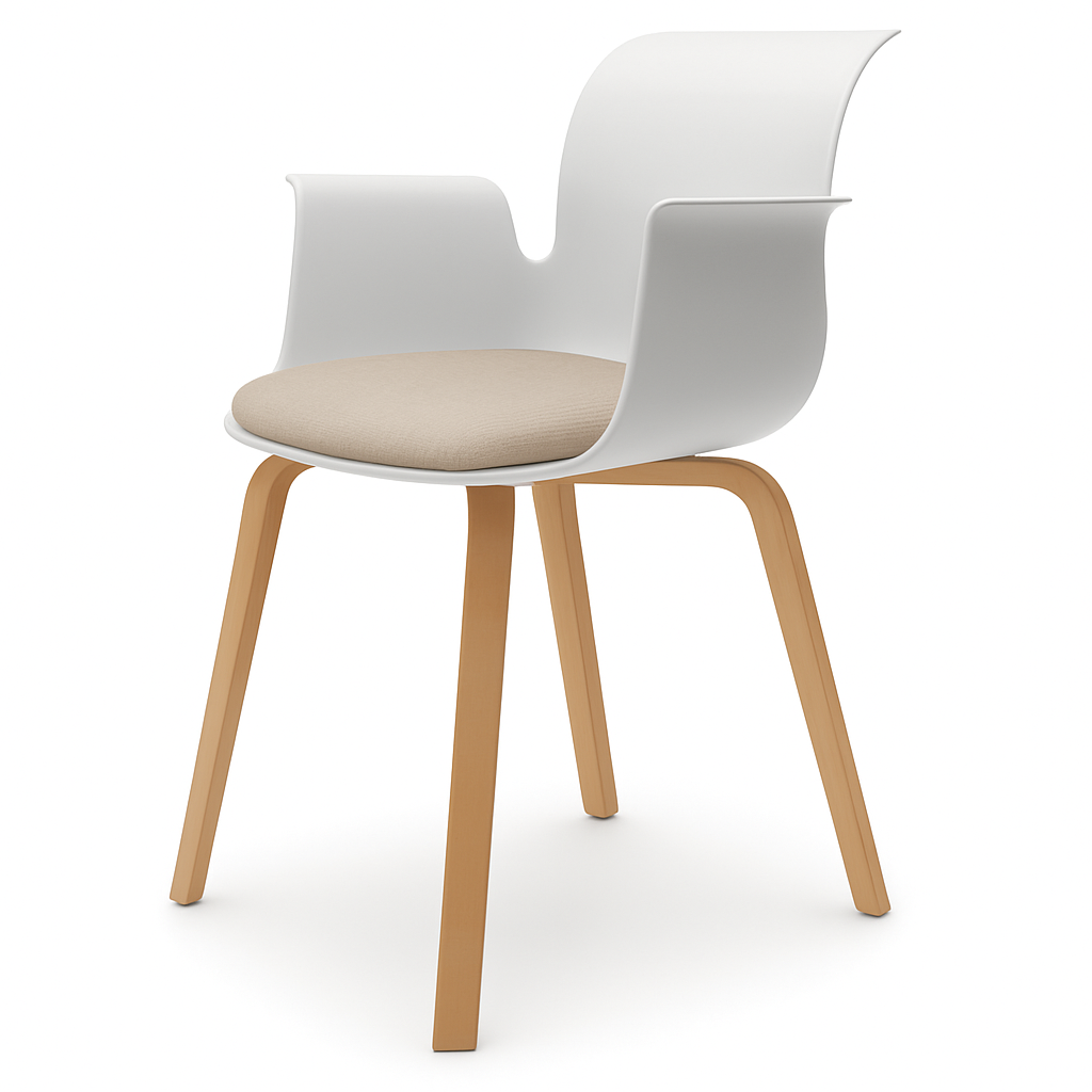 Pro Armchair Vierbeinholzgestell von Flötotto
