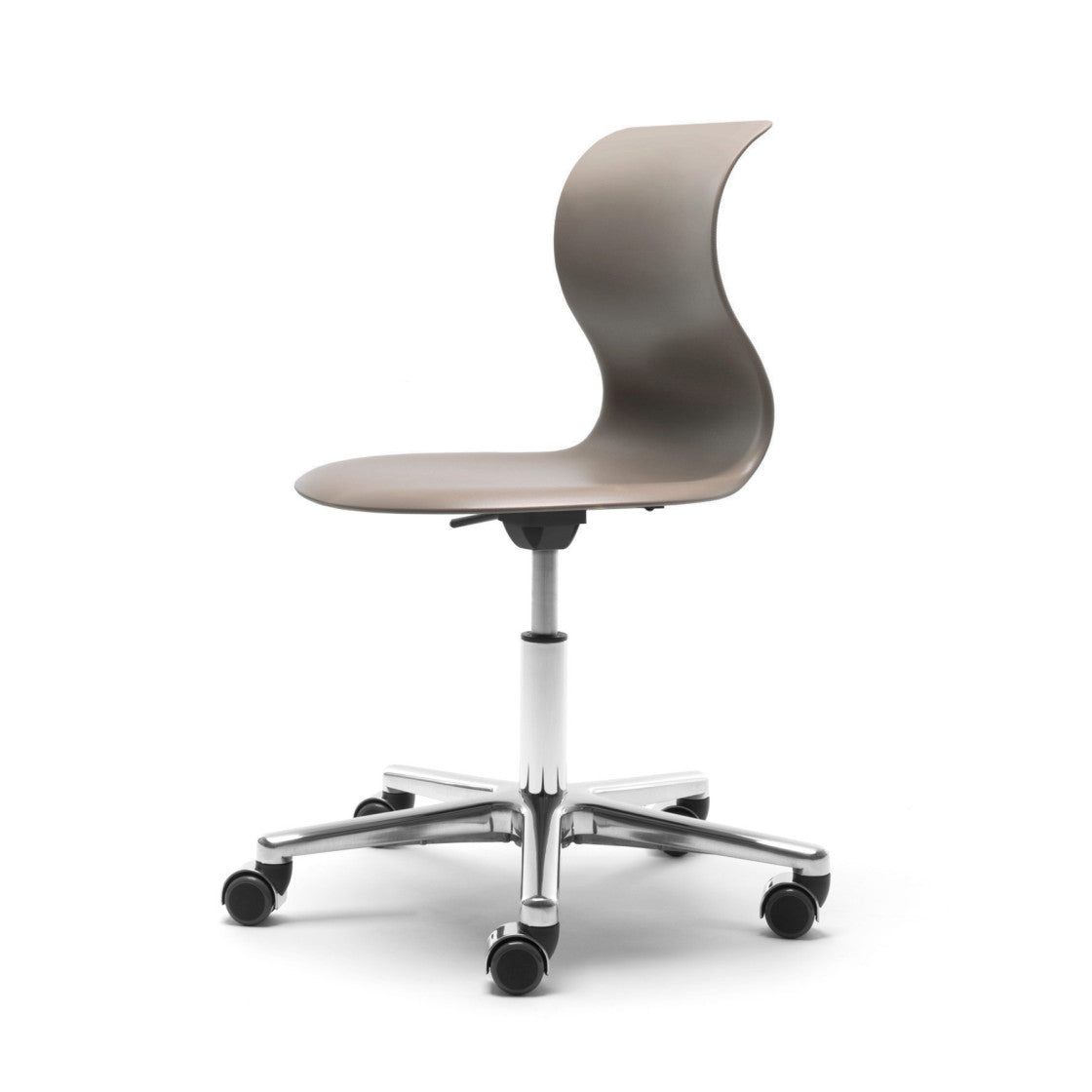 Pro 6 Chair Drehstuhl mit Armlehnen (Gestell: Aluminium poliert) von Flötotto