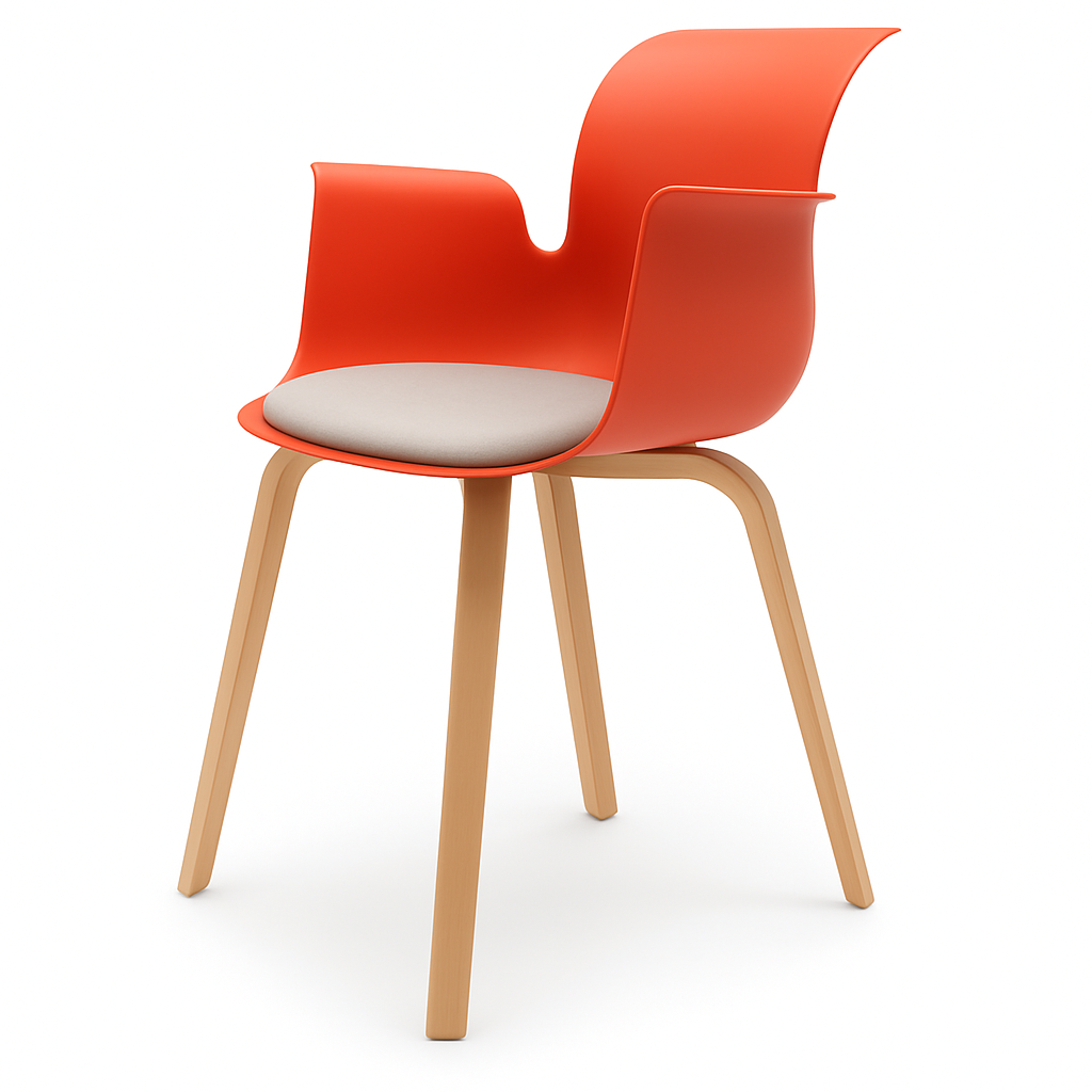 Pro Armchair Vierbeinholzgestell von Flötotto