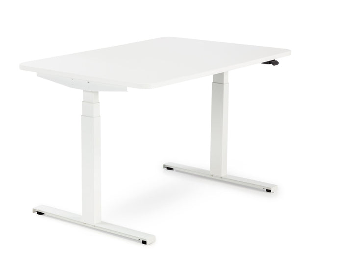 Höhenverstellbarer Schreibtisch mit runden Ecken I fe 03
