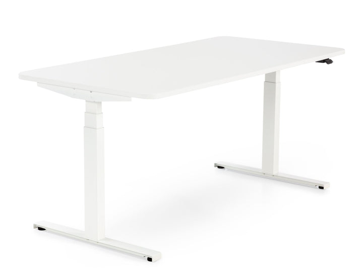 Höhenverstellbarer Schreibtisch mit runden Ecken I fe 03