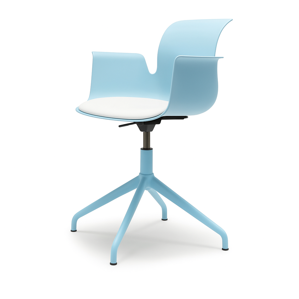 Pro Armchair Viersternalugestell farbig pulverbeschichtet von Flötotto