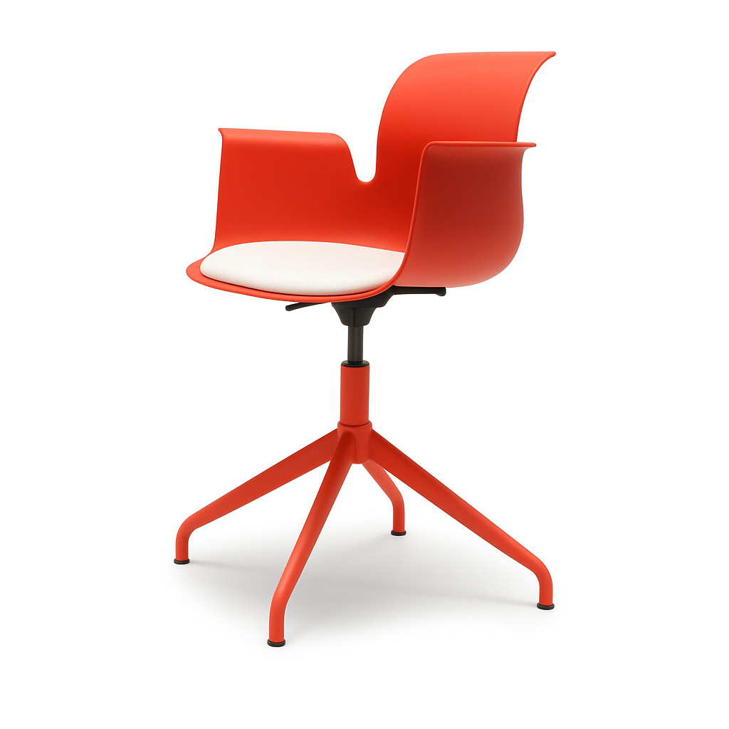 Pro Armchair Viersternalugestell farbig pulverbeschichtet von Flötotto