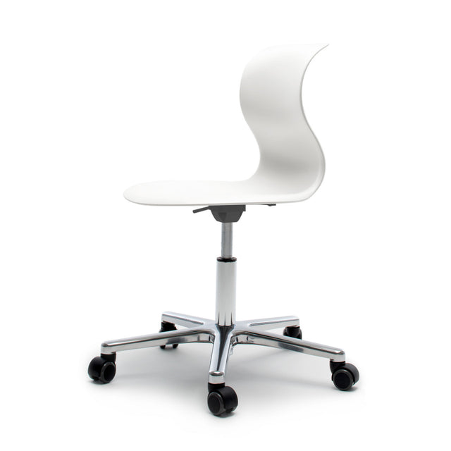 Pro 6 Chair Drehstuhl mit Armlehnen (Gestell: Aluminium poliert) von Flötotto