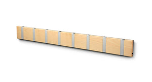 Wandgarderobe Knax mit acht Haken waagerecht von Loca