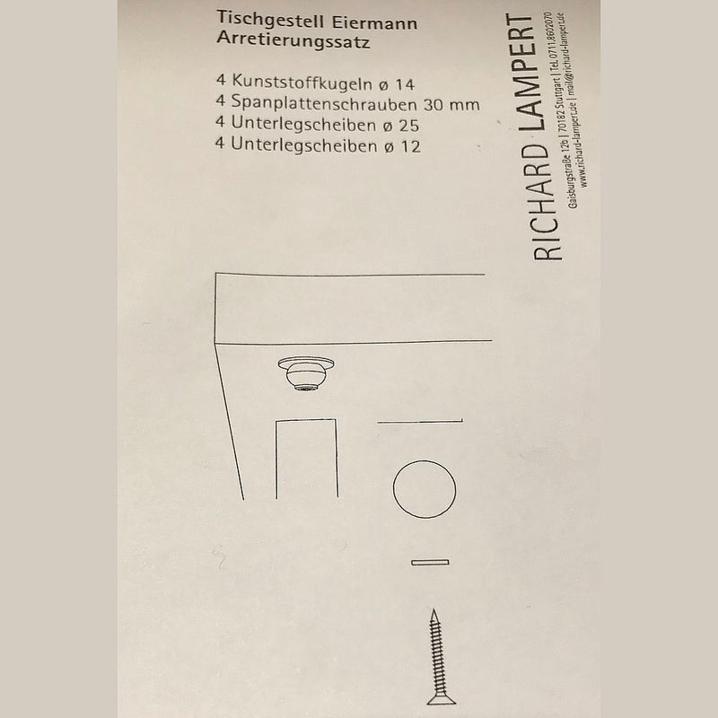 Arretierungssatz Eiermann (4 Stück)