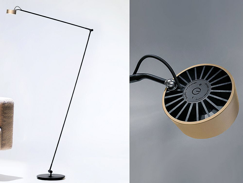 Boden Leseleuchte Basica mit Gelenk von Radius Absolut