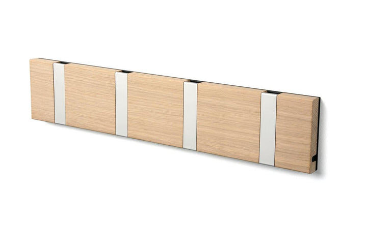 Wandgarderobe Knax mit vier Haken waagerecht von Loca