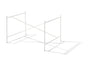 Eiermann 2 Tisch inkl. Melamintischplatte 140x80 cm (Kreuzposition: Exzentrisch)