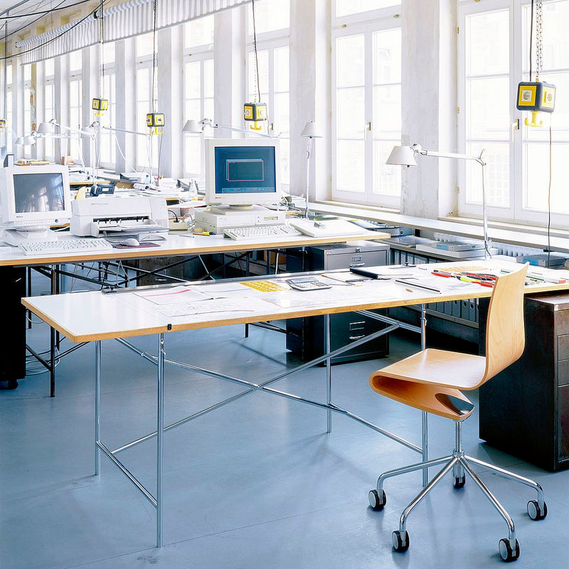 Eiermann 1 Tisch inkl. Melamintischplatte 160x80 cm (Kreuzposition: Exzentrisch)