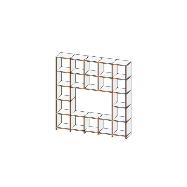 Mocoba Regal 5 x 5 mit großem Fach