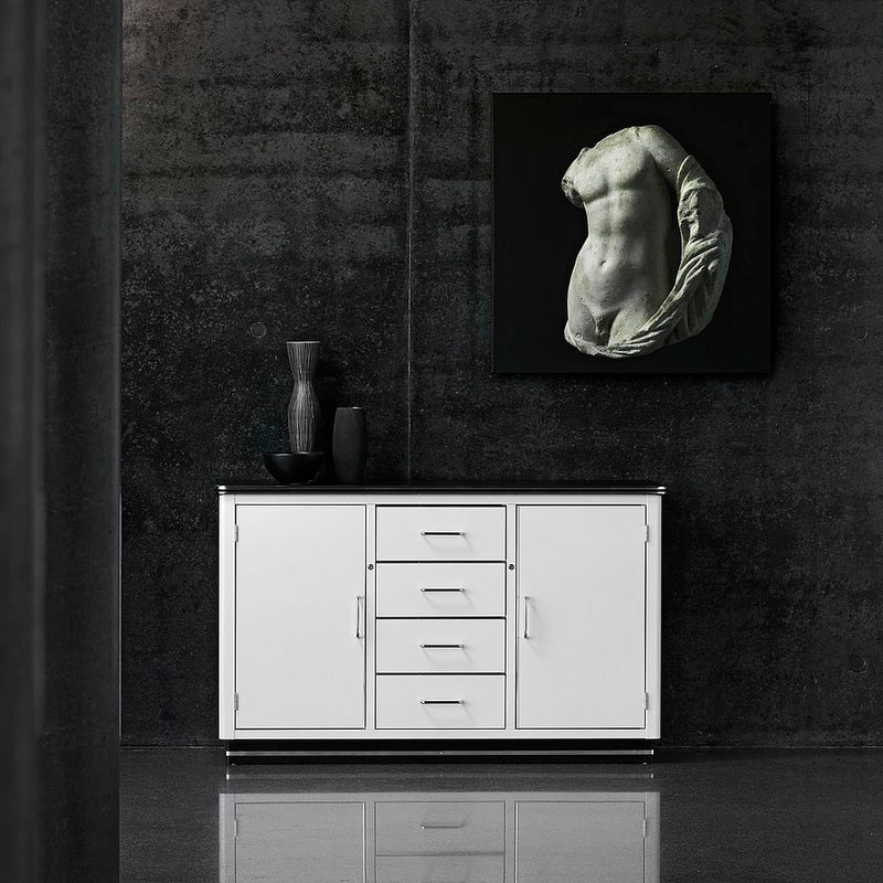 Sideboard SB123-0 mit drei Stahltüren von Müller Möbel