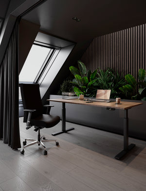 Schreibtisch E-WonderTech, höhen- und breitenverstellbar mit MFC-Tischplatte