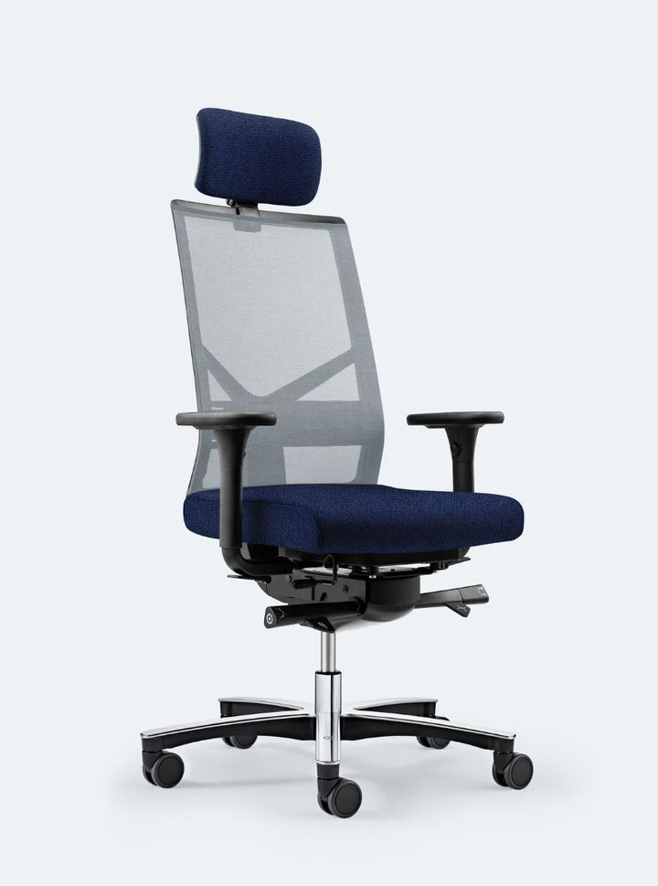 Bürodrehstuhl Figo Air mit Kopfstütze von Löffler (Kopie)