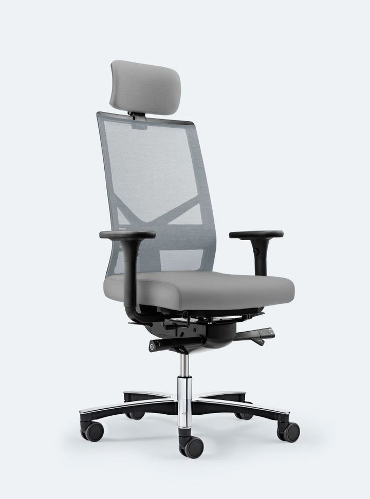 Bürodrehstuhl Figo Air mit Kopfstütze von Löffler (Kopie)