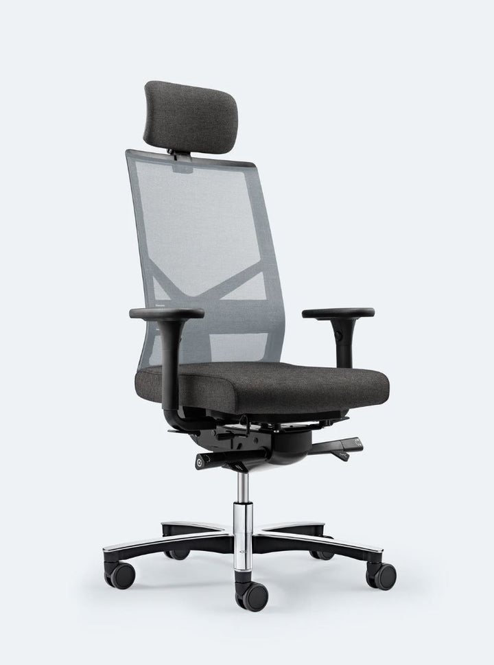 Bürodrehstuhl Figo Air mit Kopfstütze von Löffler (Kopie)