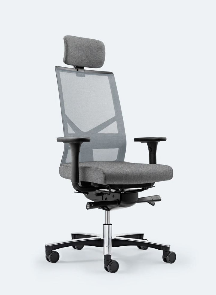 Bürodrehstuhl Figo Air mit Kopfstütze von Löffler (Kopie)