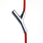 Haken matt chrom_ Seil rot