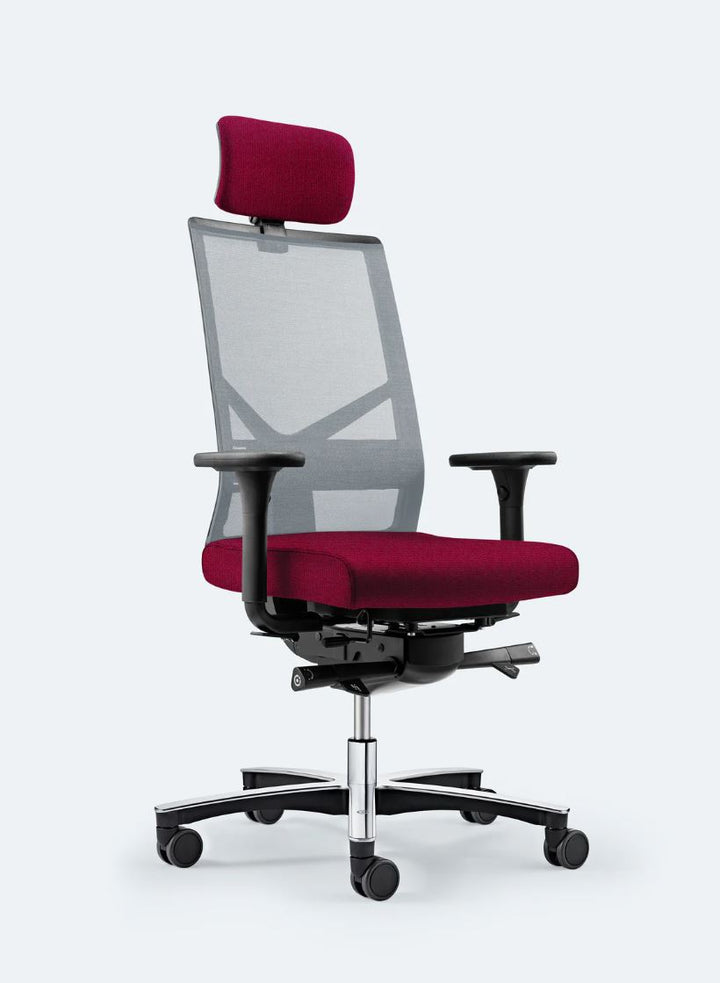 Bürodrehstuhl Figo Air mit Kopfstütze von Löffler (Kopie)