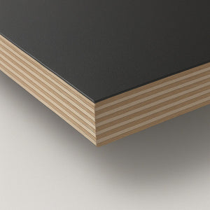Schwarze Tischplatte 1400 x 800 mm für Eiermann Tischgestell