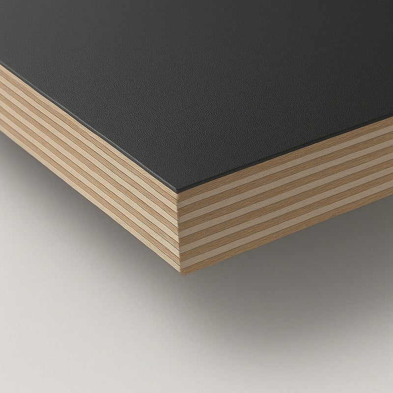 Schwarze Tischplatte 1400 x 800 mm für Eiermann Tischgestell