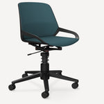 Recyceltes Polyester Cura in Blau Meliert