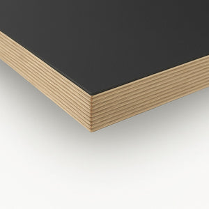 Schwarze Tischplatte 1400 x 800 mm für Eiermann Tischgestell