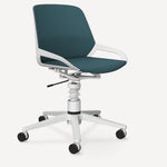 Recyceltes Polyester Cura in Blau Meliert